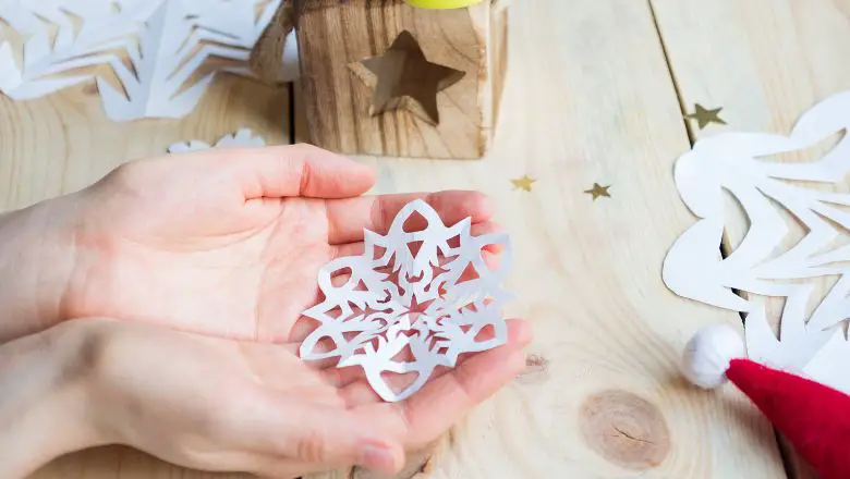 DIY Christmas Decor Idea 2: Paper Snowflakes
