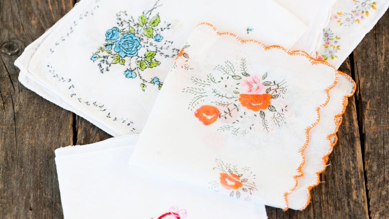 DIY Hand-Stamped Handkerchief #4: Nature-Inspired Botanical Prints