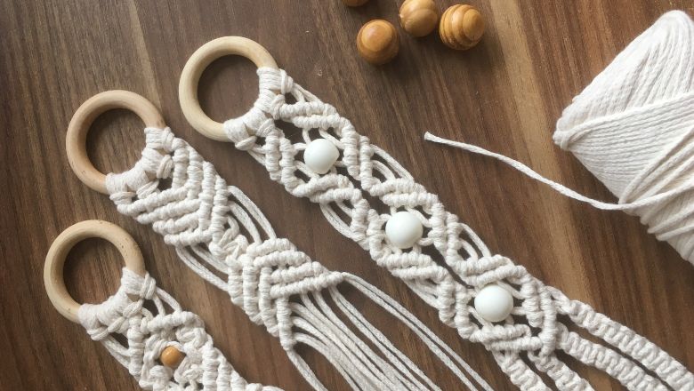 DIY Jewelry Storage Idea #2: Boho Hanging Macramé Jewelry Display