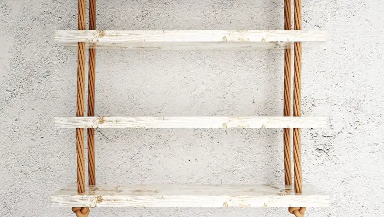 DIY Rustic Decor Ideas #4: Rustic Rope Shelves