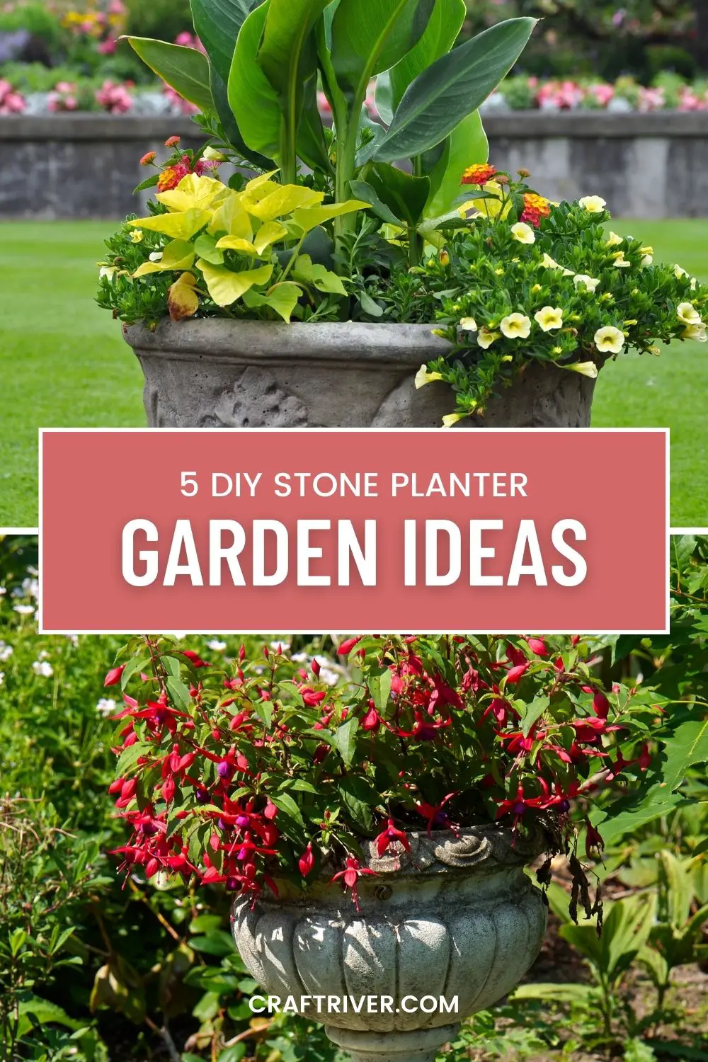 DIY Stone Planter Garden Ideas