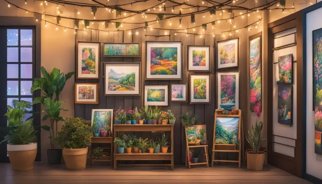 How to Display Canvas Art at Craft Fair