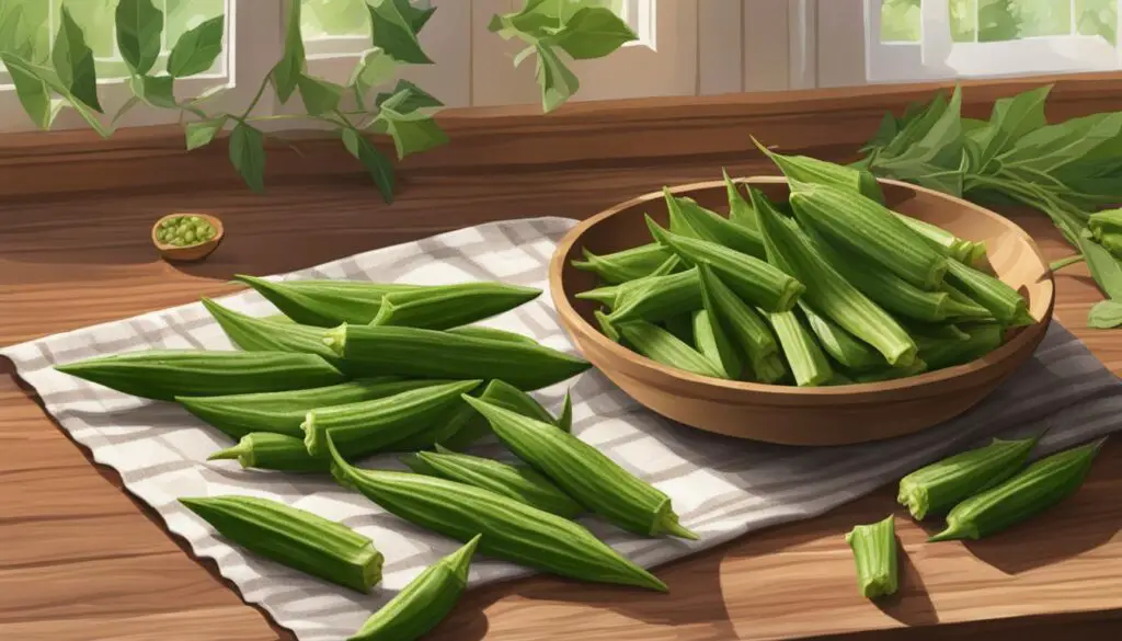 How to Dry Okra