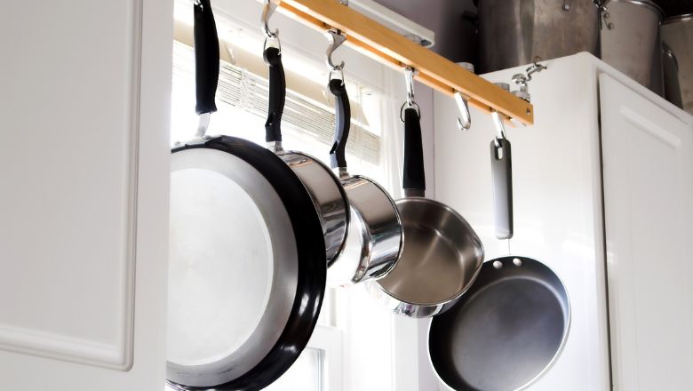 Space-Saving Pot and Pan Organization with a DIY Hanging Rack